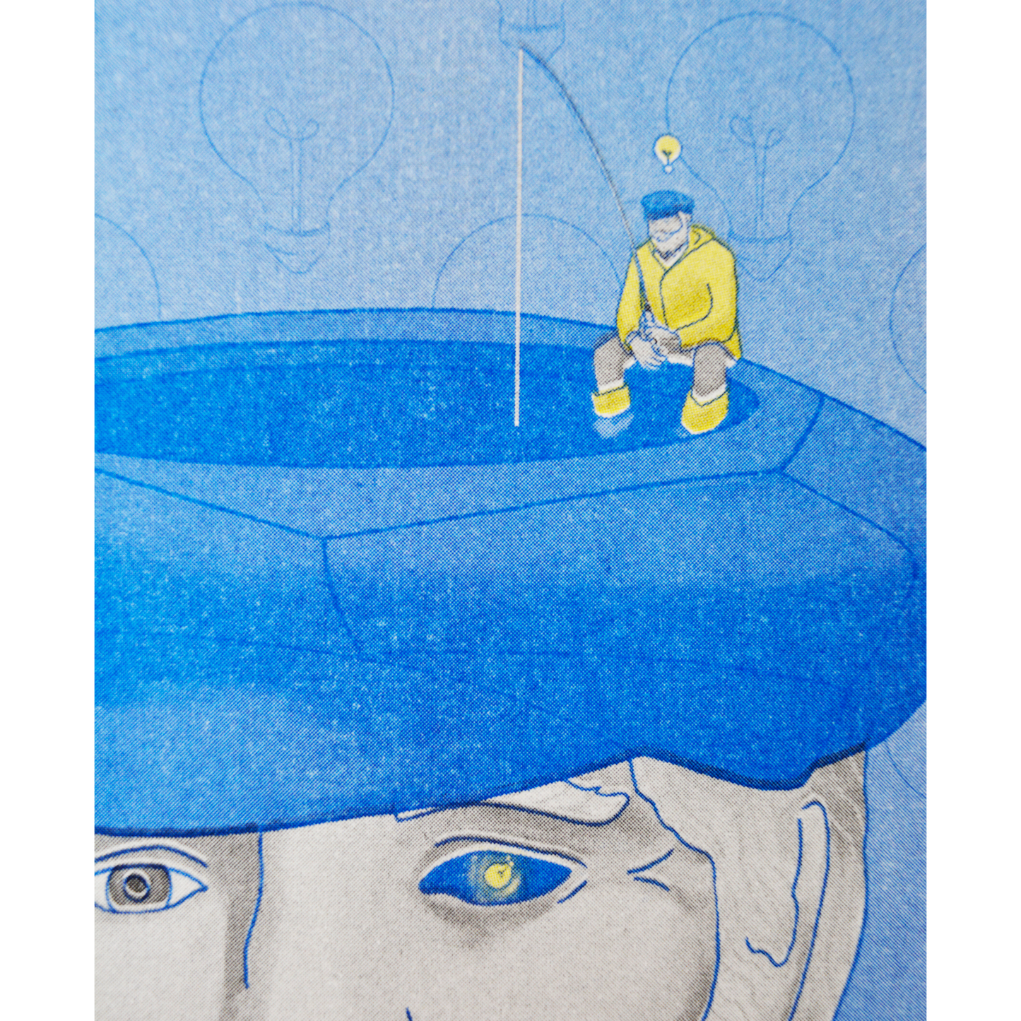 Fishing for ideas - A3 Riso print