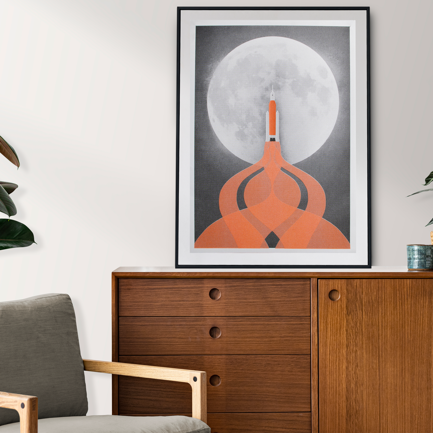Rocket launch - A3 Riso print