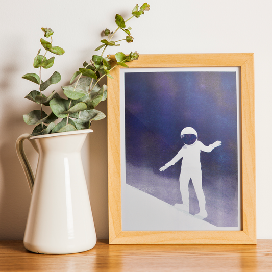 Walking Astronaut - A3 Riso Print