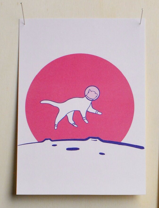 Space Cat - A6 Print